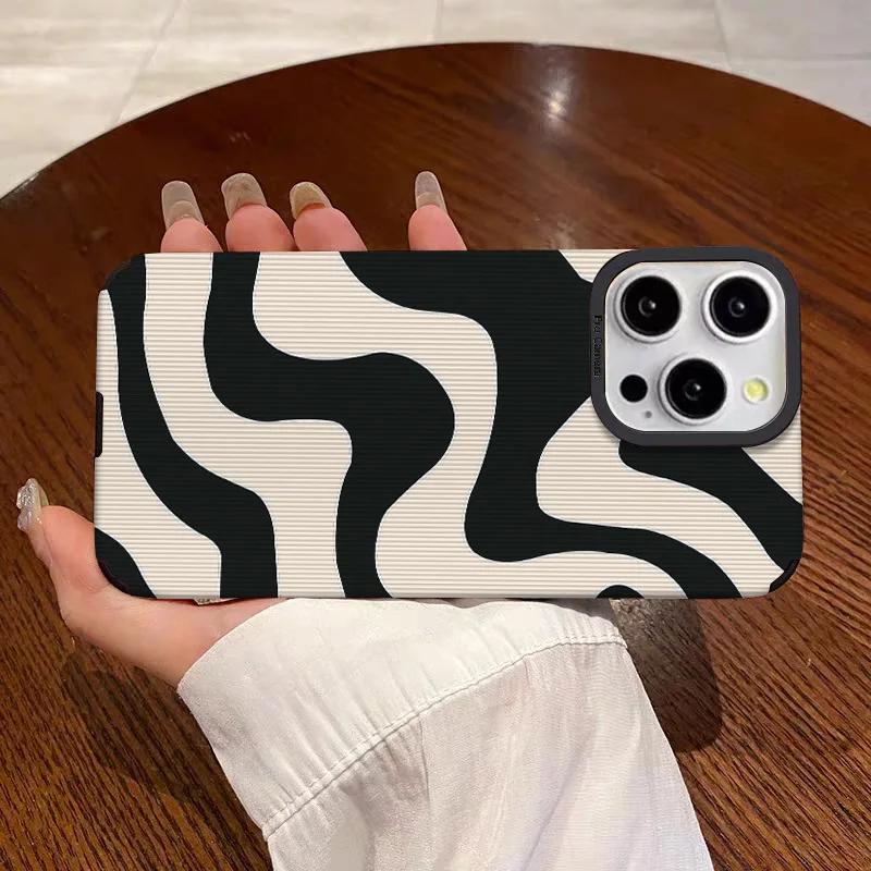 Chic Zebra Stripe Shockproof Phone Case with Soft Back Cover