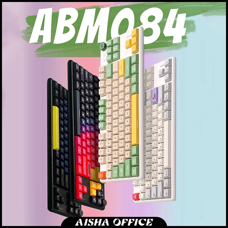 

Механическая клавиатура Cidoo Abm084, Bluetooth, беспроводная, три режима, 87 клавиш, для геймеров, E-Sports, Rgb подсветка, клавишный переключатель, для компьютера, ПК, подарки