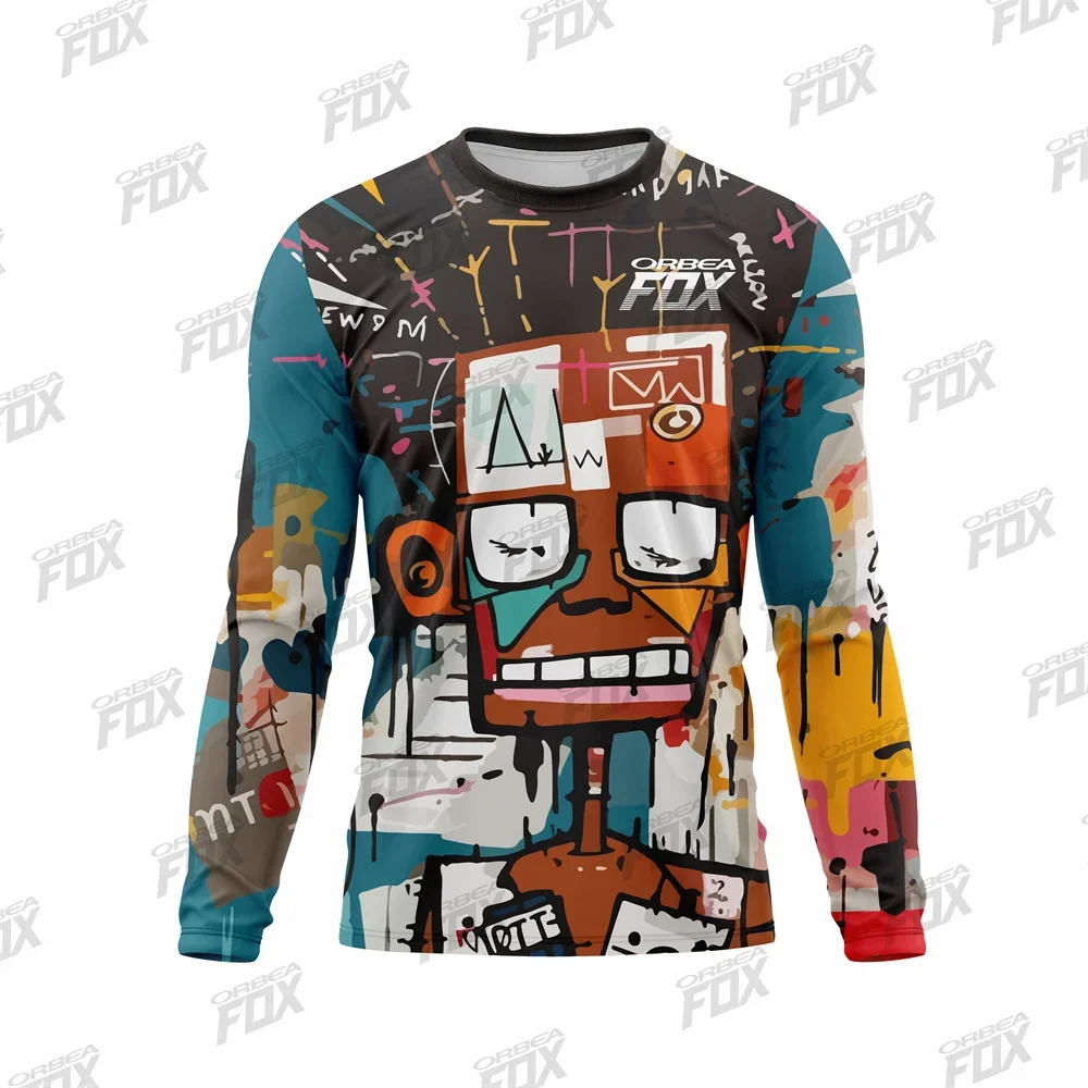 Moto Mountain Bike Team Downhill Jersey Mtb Offroad Dh Bmx Bicicletta Locomotiva Camicia Cross Country Mountain Orbeabox Jersey