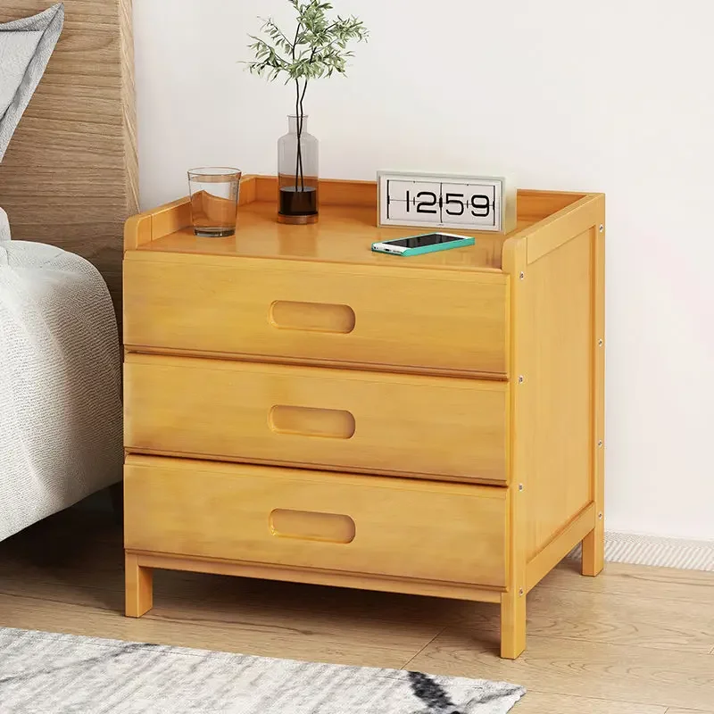 

Wooden Luxury Bedside Table Bedroom Modern Minimalist Aesthetic Bedside Table Elegant Simple Design Mesa De Noche Home Furniture