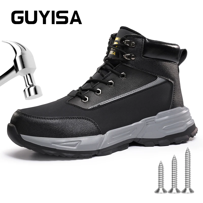 GUYISASafetyshoesHighcylinderAntislipSRCWaterproofOilproof
