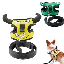 Frog Traction Rope Pet Mesh Breathable Retractable Pet Harness Nylon Dog Harness Adjustable Medium Large Dog Vest Safety Walking