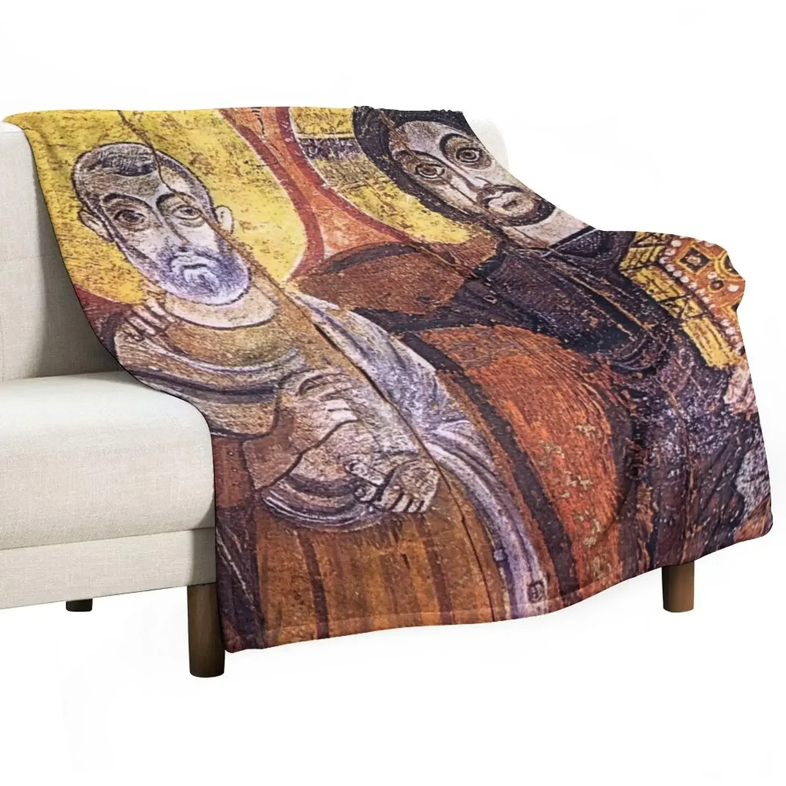 

Coptic saints painted on wood Throw Blanket Sleeping Bag Multi-Purpose Blankets