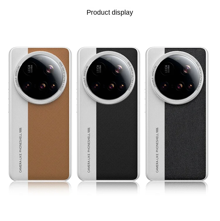 Fashionable PU Leather Protective Back Cover Case with Camera Lens Protection