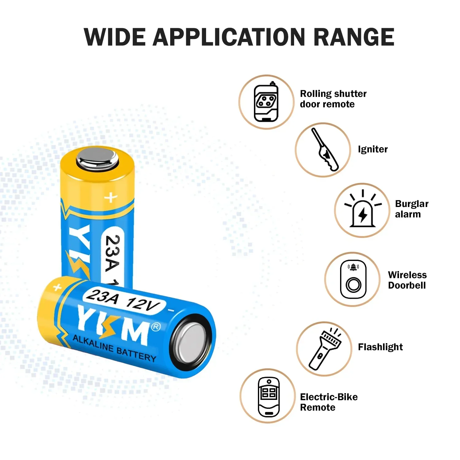 A23 23A 12V Alkaline Battery disposable battery alkaline battery MN21/23 23AE L1028F A23G GP23A 12 Volt Dry Battery for Ceiling Fan Remote Garage Door Opener 5PCS