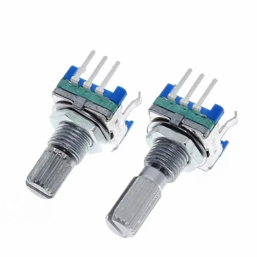 Rotary Encoder Switch15 mm 20 mm Plum Blossom Handle Meio Eixo 20 Posições Pulso de 360 Graus Potenciômetro de Sinal Digital 20 Pcs Ec11