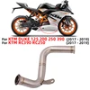 Slip On For KTM DUKE 390 250 200 125 RC390 RC250 2017 2018 2019 2020 Motorcycle Exhaust Middle Link Pipe Moto Escape Muffler