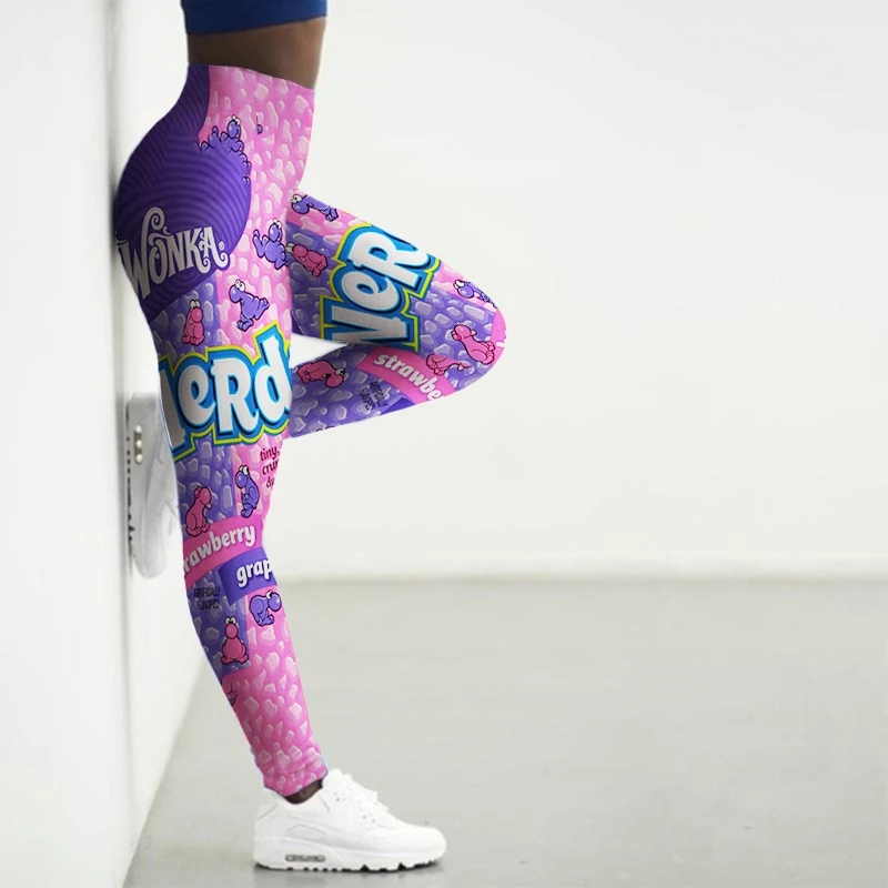Sport Leggings Women 3D Snacks Printed Tights Yoga Pants Gym Clothing Femme Seamless Leggings for Female Leginsy Damskie Push Up