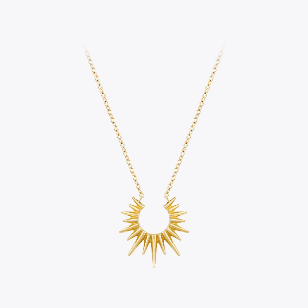 

ENFASHION Simple Flower Pendant Necklace For Women's Collares Para Mujer Stainless steel Gold Color Stylish Jewelry Party 243431