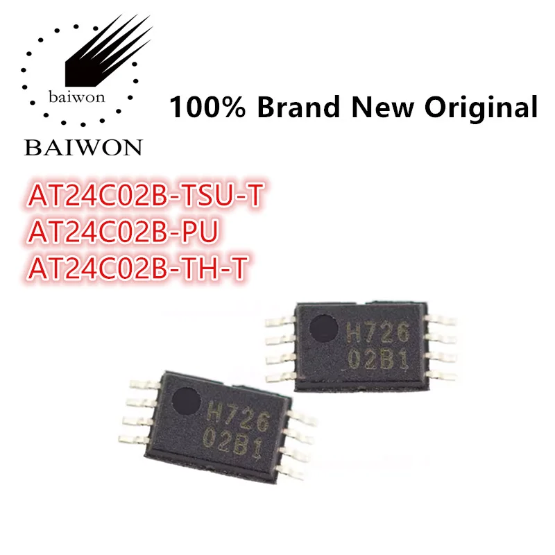 

100%New Original AT24C02B Series AT24C02B-TSU-T AT24C02B-PU AT24C02B-TH-T Memory IC Chip