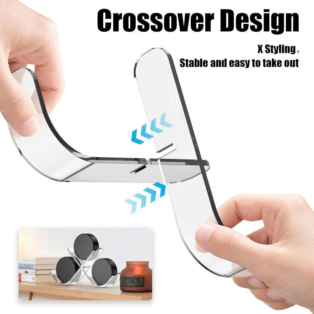 Clear Hockey Puck Display Case Acrylic Hockey Puck Display Stand for 3 Pucks Holder Storage Sports Decoration