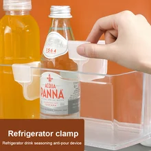 5 pces divisores geladeira ajustável snap-on separador geladeira espaço alocadores geladeiras partição garrafa pode rack de armazenamento