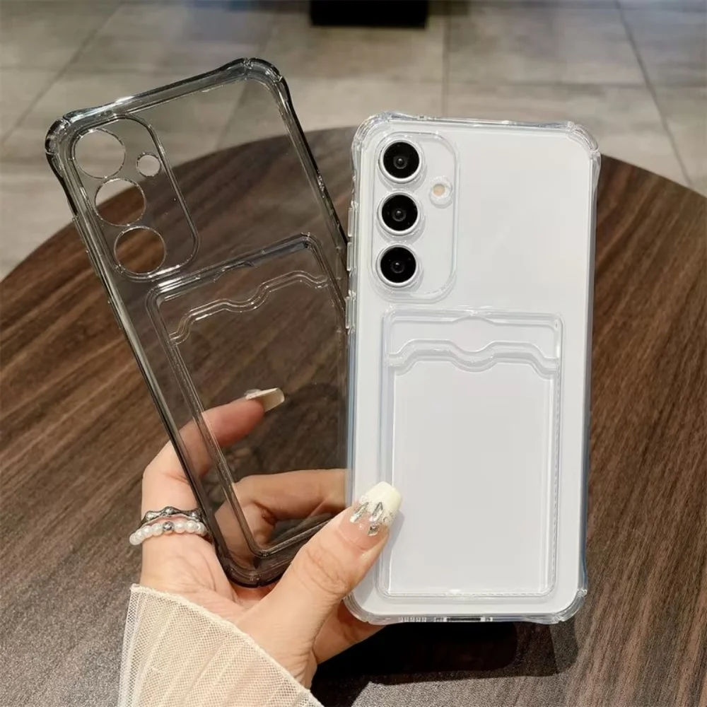 Luxury Transparent Phone Case with Card Holder - Premium Protection Cover
