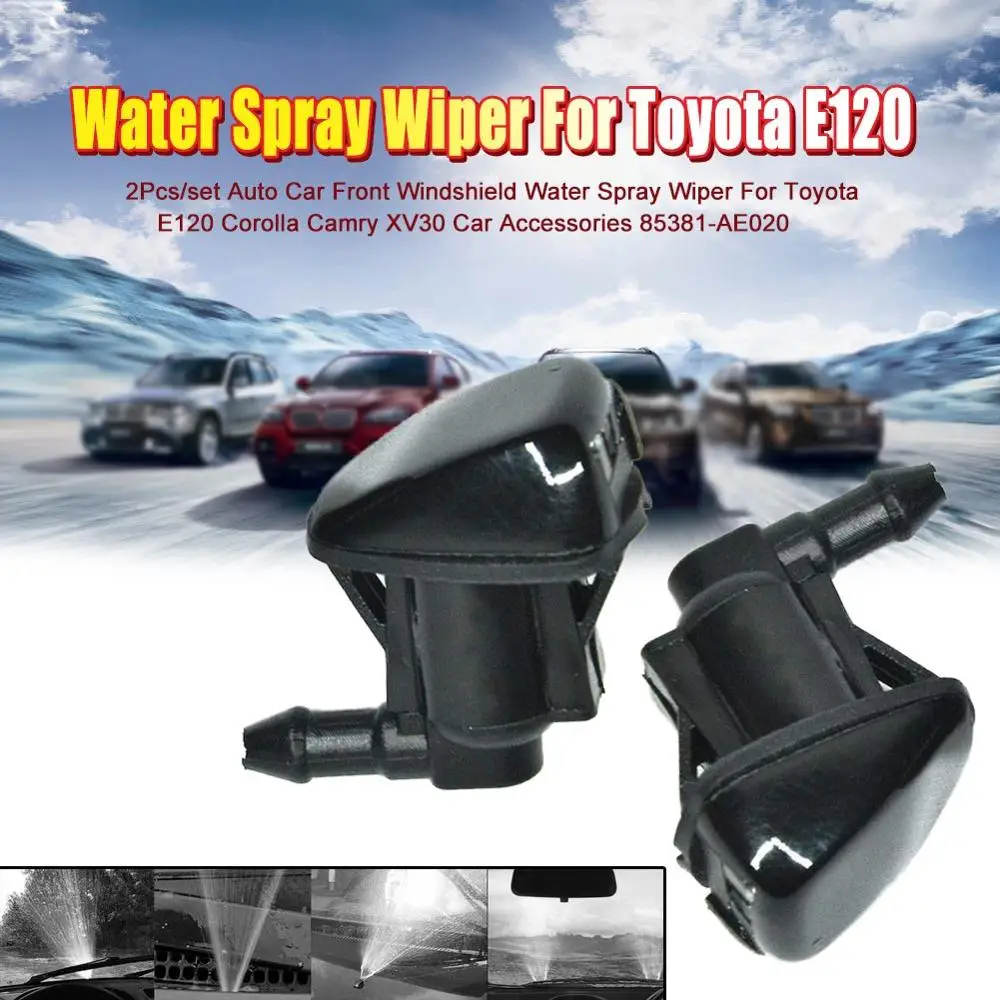 2Pcs/set Auto Car Front Windshield Water Spray Wiper For Toyota E120 - How To Spray Water On Windshield Toyota Camry