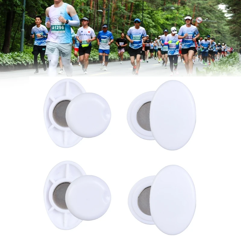 Running Race Number Holder, 4 Pair Number Magnets Running Fix Clip Start Holder, Fix Clip Set 24BD