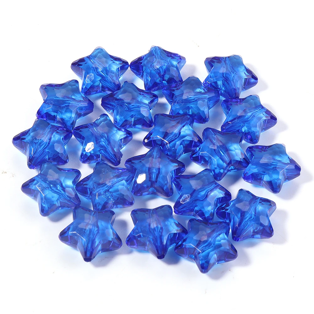 Colorful Five-Pointed Star Acrylic Beads Set for DIY Jewelry and Accessories (30 Pieces)