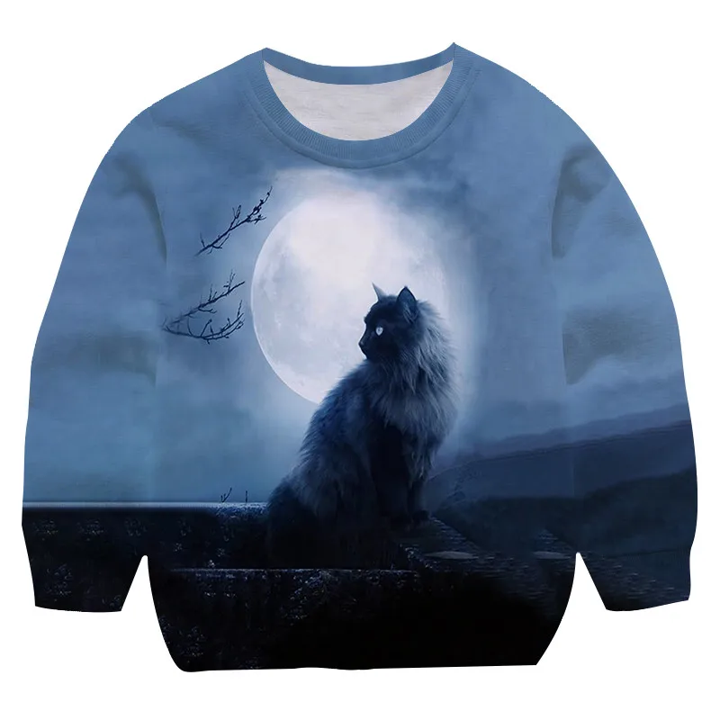 Cartoon Cat Animal Pattern Sweatshirt 3d Printed Sweatshirts for Men and Women Pullovers Harajuku Unisex Tops