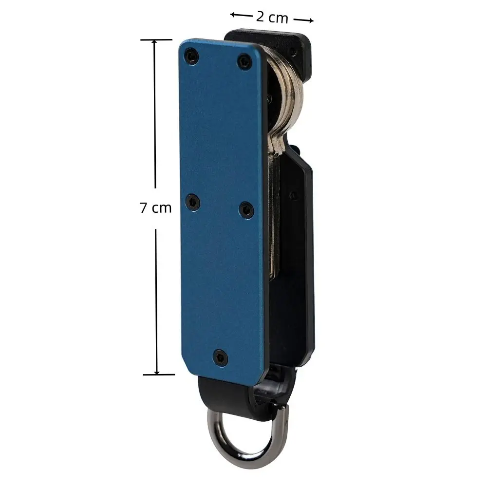 Metal Keys Fob with Clip Holds 2-6 Keys Bag Multi-function Modern Key Case Holder for Keys Less Than 6.2cm with Screwdriver 6