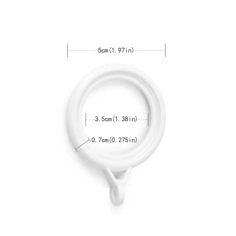 20/50pcs 35Mm Inner Plastic Curtain Rings Gourd Shape Home Shower Window Bath Curtain Hook Rod Clips Accessories curtain clips curtain accessories curtain hooks shower curtain hooks curtain rod hooks