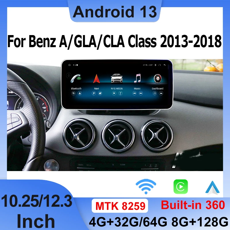 

Factory Price Android13 Multimedia For Mercedes Benz A Class-W176 CLA-C117 GLA-X156 Car Video Player GPS Navigation Bluetooth 4G