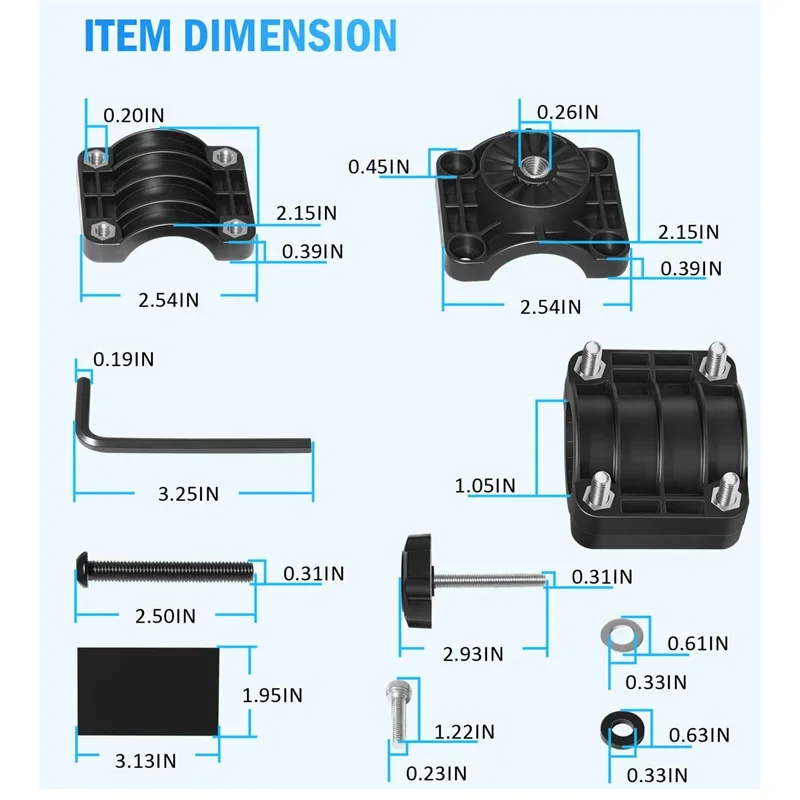 0 Degree Pole Mount Adjustable Pole Mount Fit for LiveScope Plus LVS34 & LiveScope Plus System, Replaces 010-13228-03