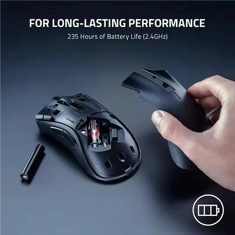 Razer DeathAdder V2 X HyperSpeed ??무선 게임용 마우스 7개의 프로그래밍 가능 버튼 Gen 2 기계식 스위치 5G 14K DPI 광학 센서