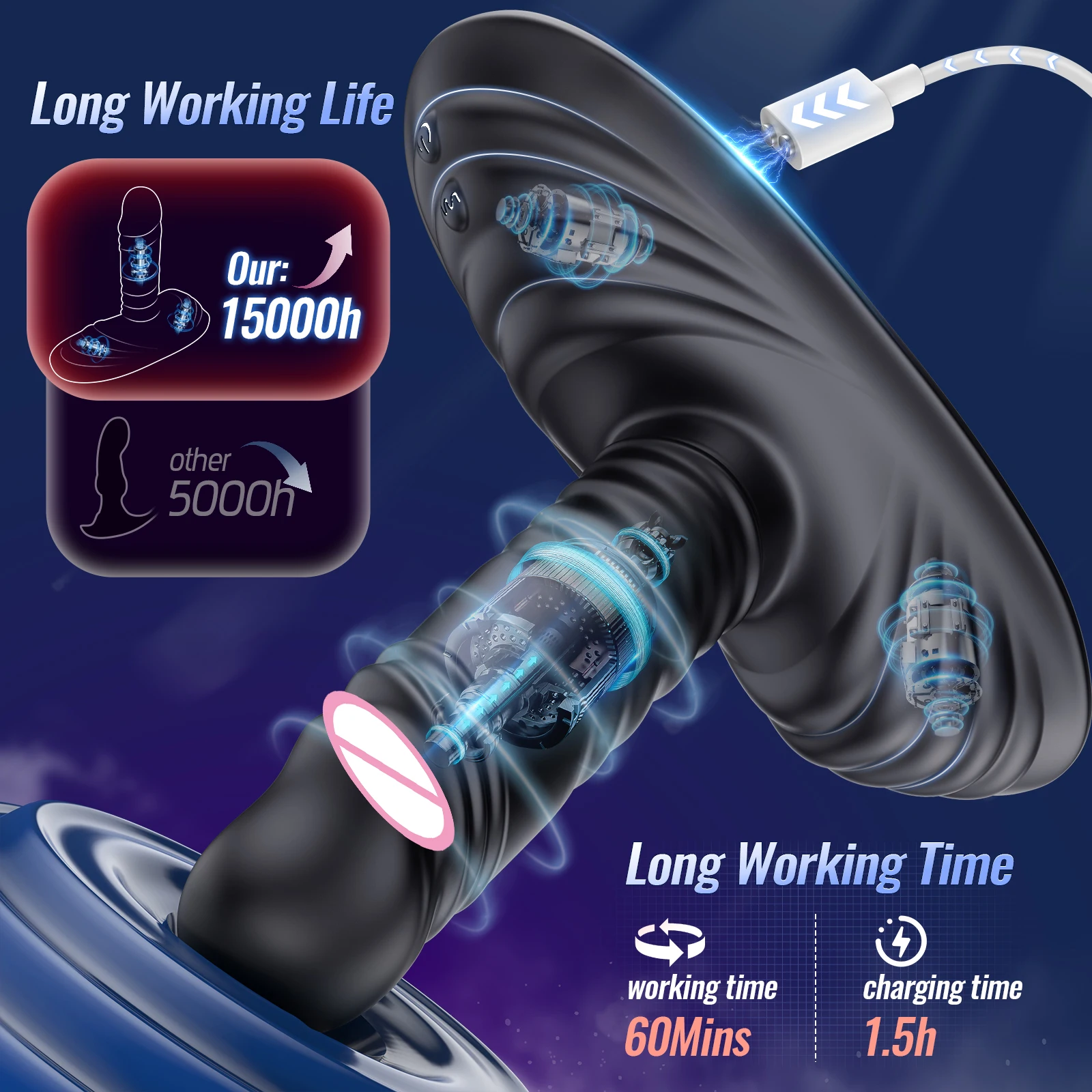 8-in-1 Vibrating Dildo 6
