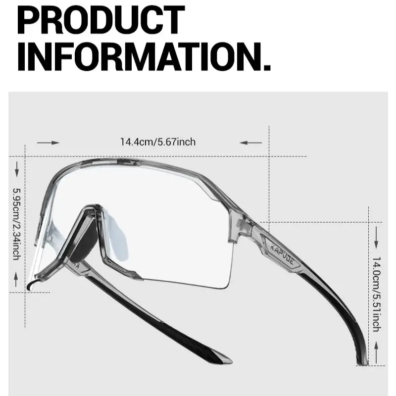 Kapvoe UV400 Bike Sunglasses Cycling Glasses for Man MTB Goggles Women Outdoor Camping Hiking Sports Riding Bicycle Eyewear