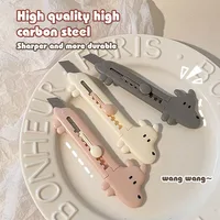 1pc Cartoon Cute Puppy Paper Cutter Kawaii Mini Portable Utility Knife Student Art DIY Stationery School Supplies Craft Wrapping