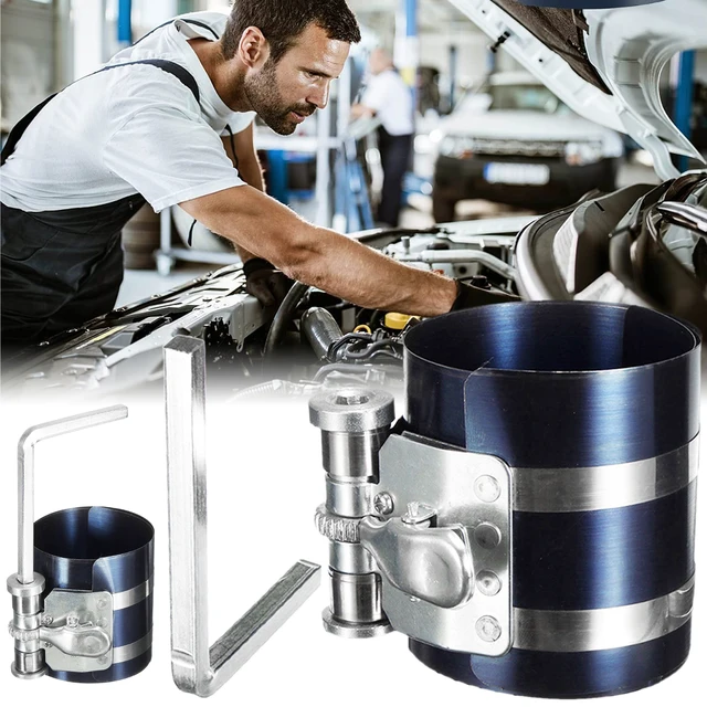 Compressore Fasce Elastiche Motore - Attrezzo Professionale Per Rimozione E Installazione Pistoni A Cricchetto (4 Pollici) - Foto 11