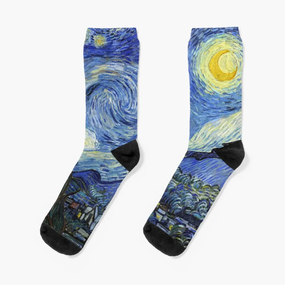 

Starry Night, Van Gogh Socks fashionable happy Novelties Socks For Men Women's