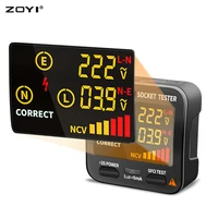 E2 E4E10 Digital Socket Tester Pro Voltage Test Smart Detector Large display EU US UK Plug Ground Zero Line Polarity Phase Check 2
