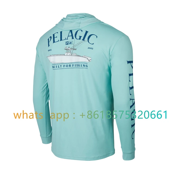 Pelagic Gear Hooded Fishing Shirt Men's Upf 50+ Sun Protection