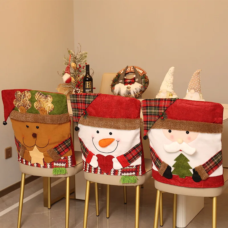 Christmas Chair Decoration Set Home Christmas Decoration Cartoon Chair Set Christmas Decoration Supplies Xmas Chair Cover