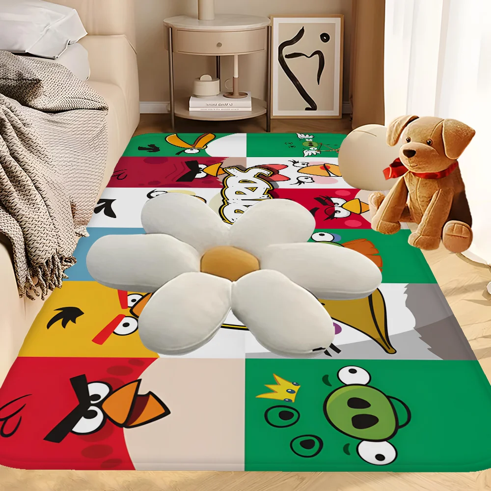 Cartoon Animation-A-Angrys-Birds Entrance Door Mat Washable Non-Slip Living Room Sofa Chairs Area Mat Kitchen Welcome Doormat 3