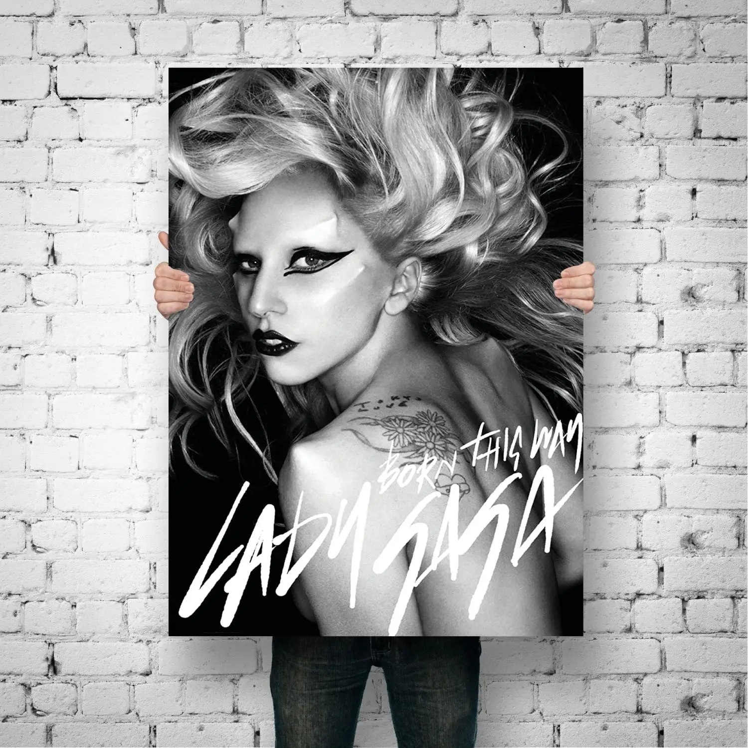Lady Gaga singer Decorative Painting 24x36 Canvas Poster Wall Art Living  Room Posters Bedroom Painting