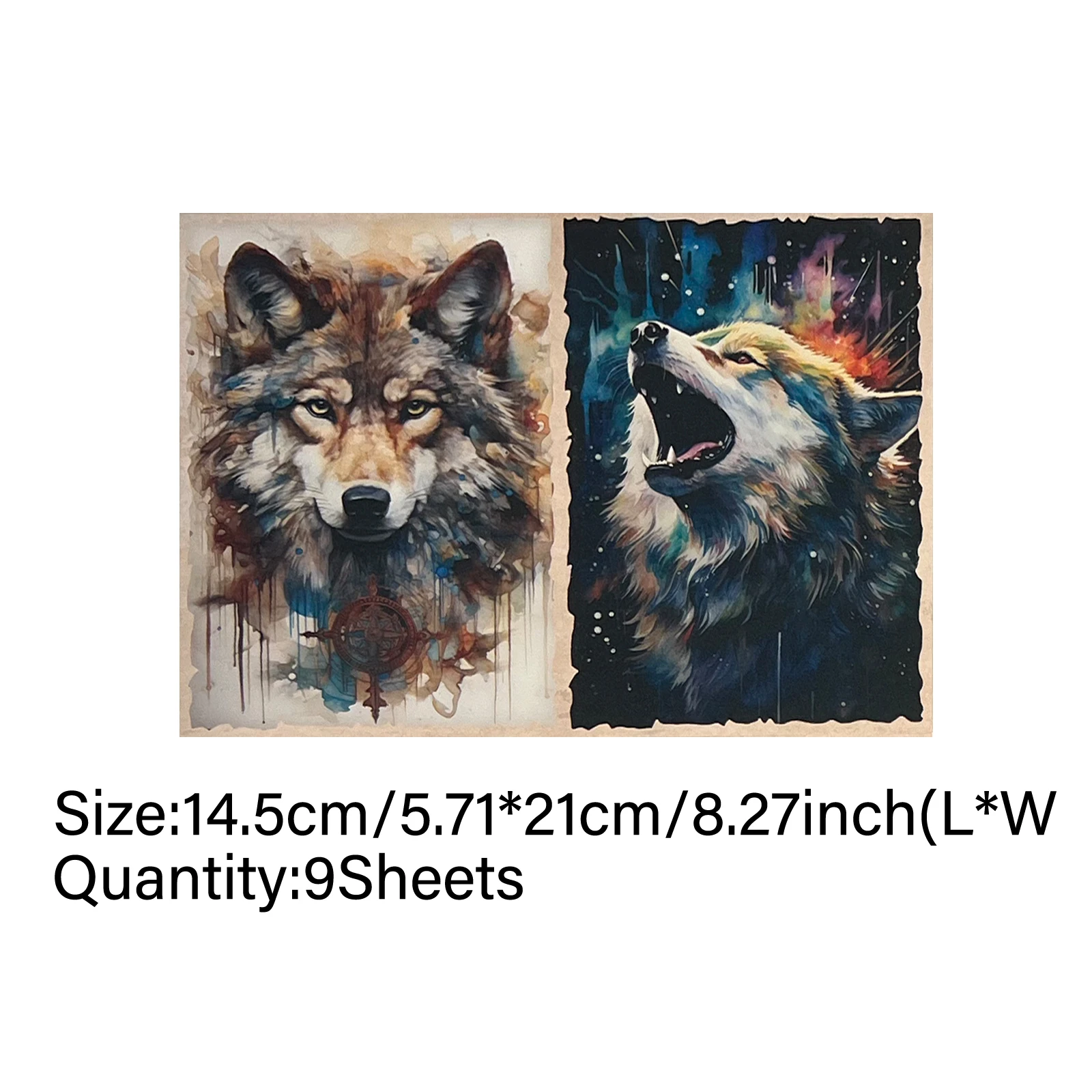 9Sheets A5 Size The Wild Colors Of The Wolf Junk Diary Magazine Scrapbooking Viguscraft
