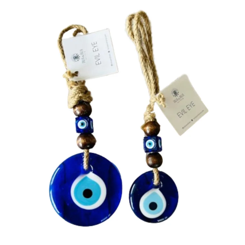 Evil Eye Wall Hanging Nazar House Protection Macrame Decor Rearview Mirror Pendant Lucky Eye Glass Evil Eye Gifts Turkish Eyes 5