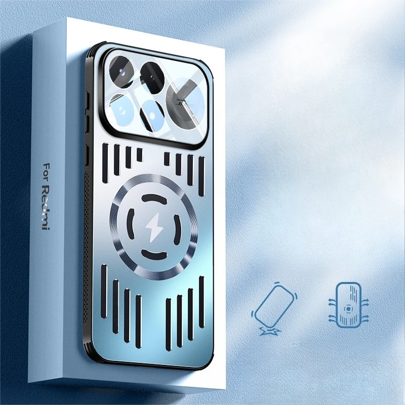 Enhanced Metal Heat Dissipation Magnetic Shockproof Case with Aluminium Alloy Bumper