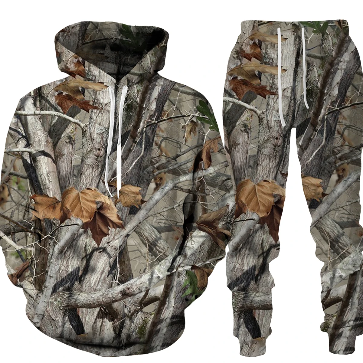 Cool Camouflage Hunting Animal 3D Print Hoodie Sweatshirt Men's Tracksuit 2 Piece Set Sportwear Men Women Oversize Clothing Suit