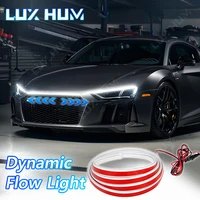 Dynamic Scanning Car Hood Light Flexible Waterproof Car Daytime Running Light Strip Auto Dynamic Flow Light Universal for DC12V 1