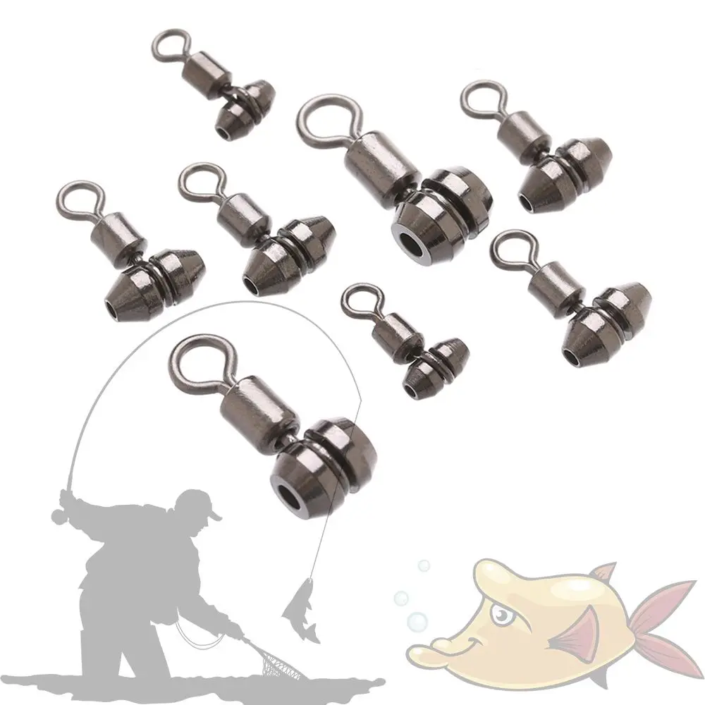 

Stainless Steel Bearing Barrel Carbon Steel Rolling Swivel Tackle Fishing Tools Connecting Connector Solid Ring