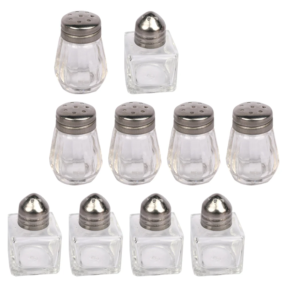 

10 Pcs Metal Container with Lid Barbecue Seasoning Bottle Kitchen Sprinkler Hole Condiment Household Jar Home Supply Travel