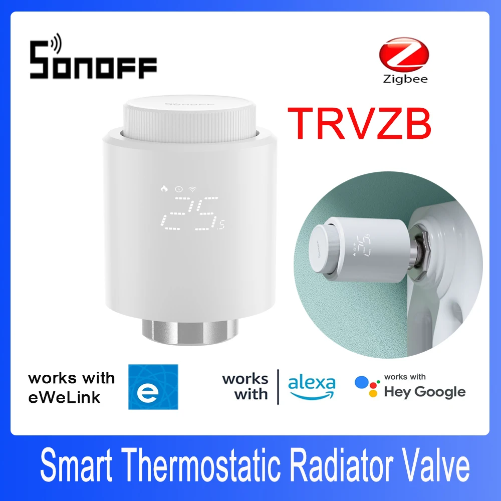 

Термостатический клапан радиатора SONOFF TRVZB Zigbee, Умный домашний нагреватель с дистанционным управлением через eWeLink Alexa