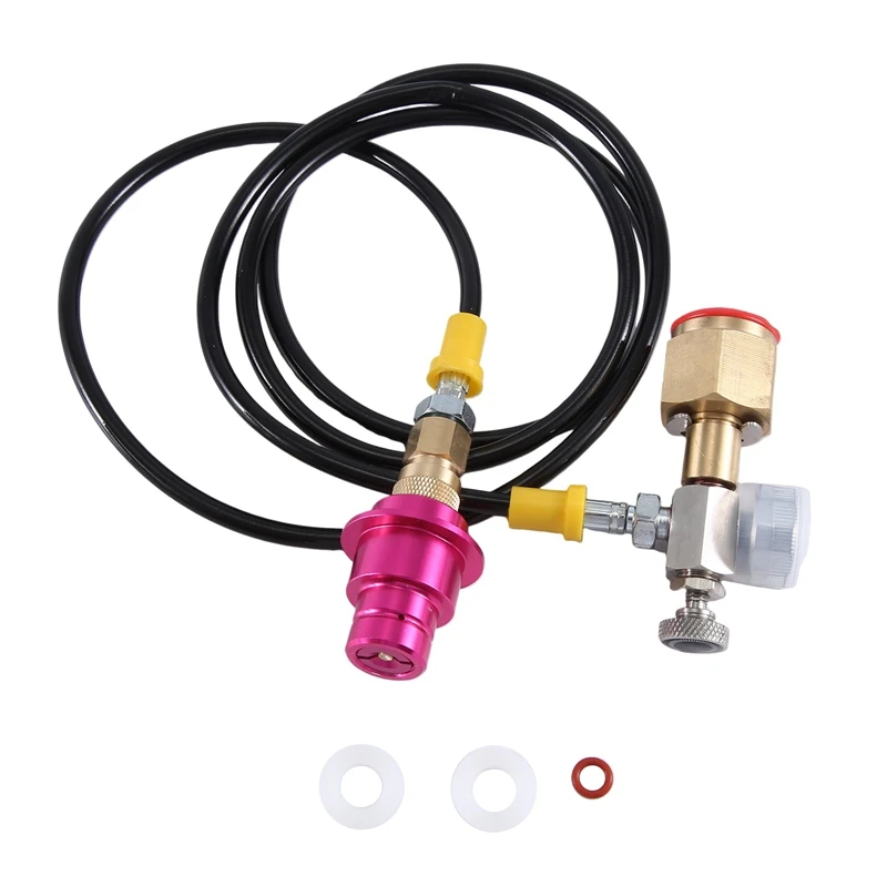 

Soda Adapter Hose With 2000Psi Pressure Gauge For DUO/TERRA/ART Quick Connect To Larger CO2 Bottles, Carbonated Bottle