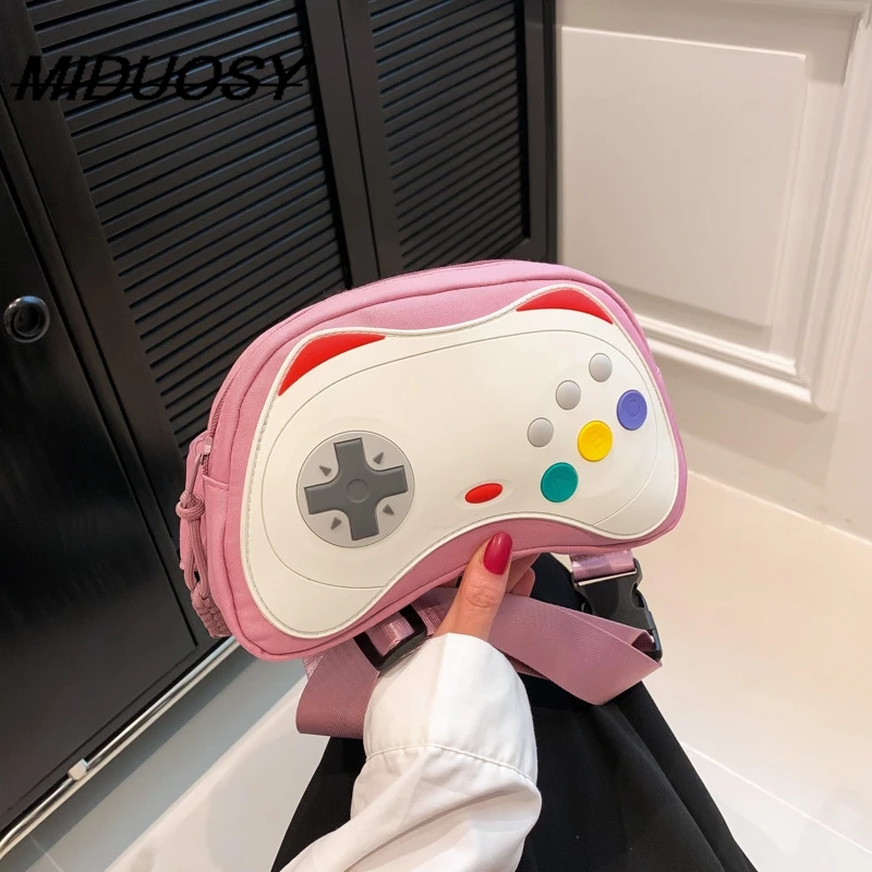 

2023 New Personalized Minority Waist Bag Creative Cosmetic Bag Game Console Chest Bag Cute Mobile Phone Leisure Running Backpack