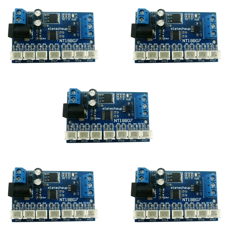 

5X 7 Channel RS485 NTC Temperature Sensor Measurement MODBUS RTU Paperless Recorder PLC NT18B07