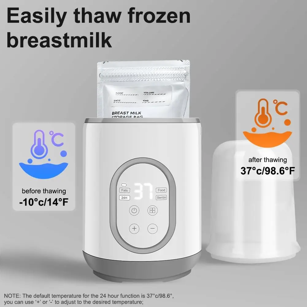 Baby Bottle Warmer 6 In 1 Automatic Baby Milk Warmer Baby Food Heater Safe Fast Feeding Bottle Warmer For Breastmilk Formula 4