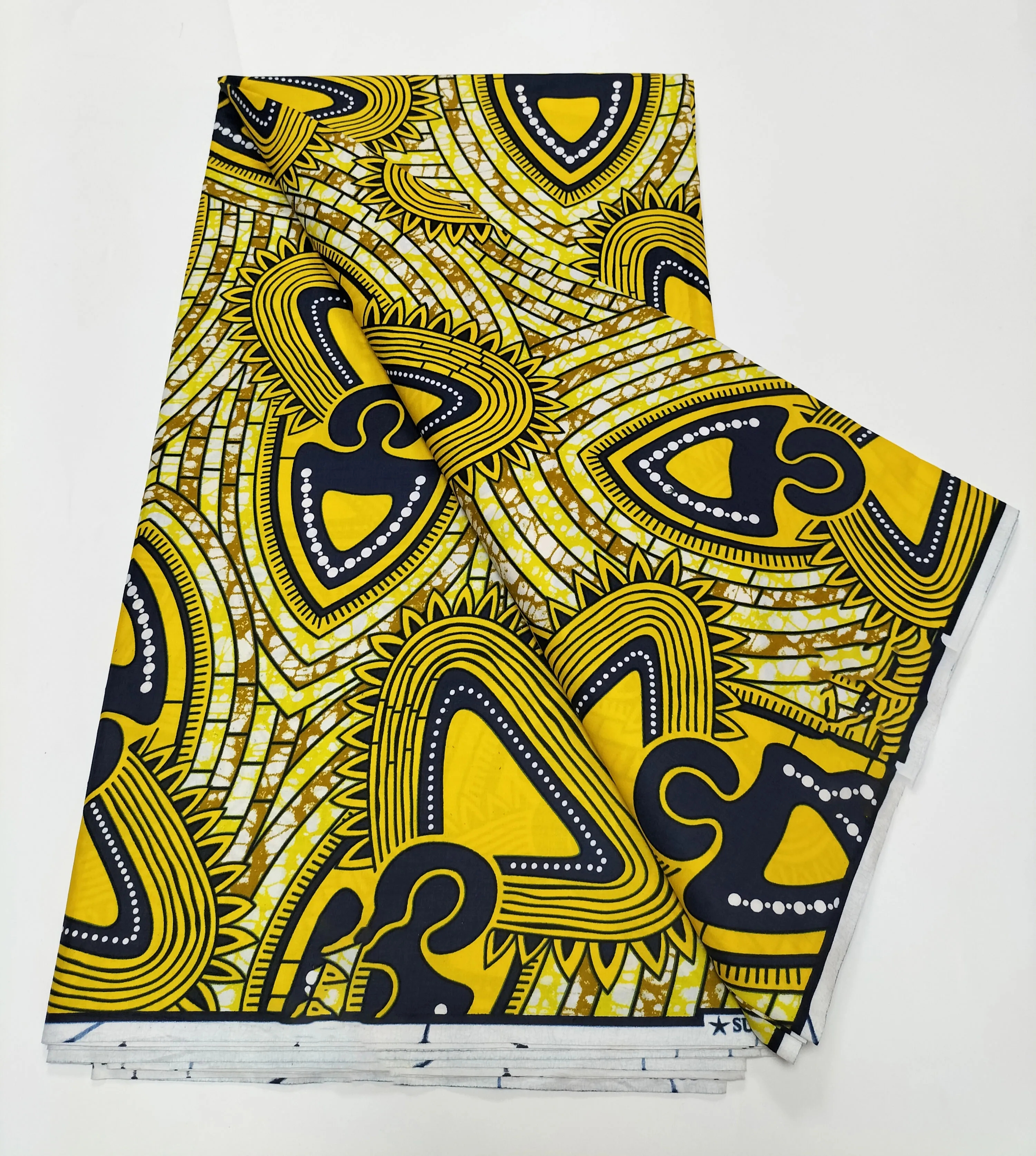 2025 Latest SuperW Design African Real Wax Print Fabric Nigerian 100% Cotton Ankara Sewing Cloth Party Dresses Soft Pagne 4