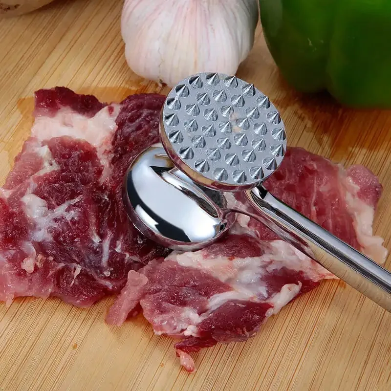 Kitchen Gadgets Multifunction Zinc Alloy Meat Hammer Two Sides Loose Tenderizers Portable Steak Pork Tools 083